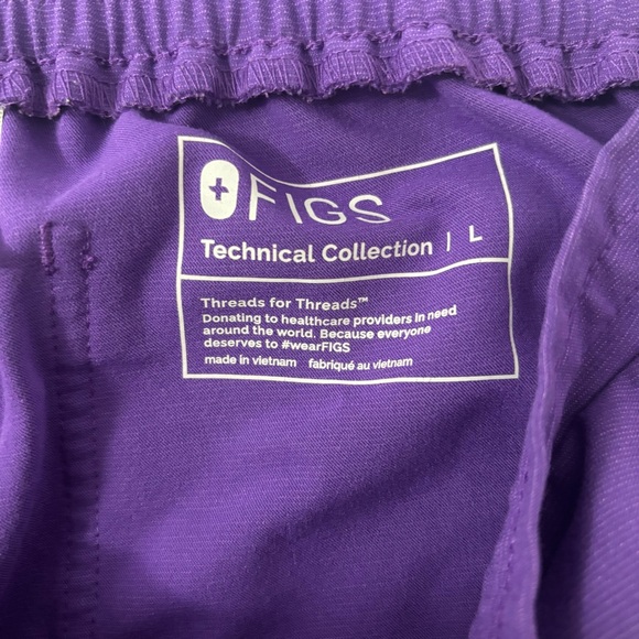 Women’s FIGS Yola Skinny Scrub Pants Digital Grape Size Large High Waisted - Picture 14 of 14